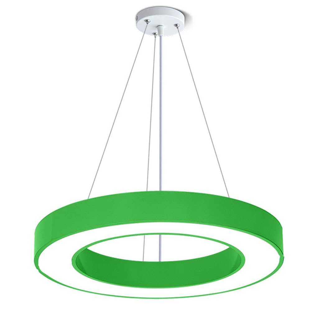 SHUANGZ Modern Color LED Pendant Hanging Light Fixture Hollow Design Modern Round Pendant Lighting 1 Ring Led Chandelier Ceiling Lamp For High Ceiling Living Room, Bedroom, Dining Room