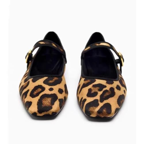 MRKEWUNEY Elegant Ballet Flats for Women Buckle Strap Mary Jane2