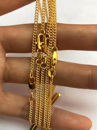 5 Cadenas Colgantes de Collares Planos Rellenos de Oro de 18 Quilates para Hacer Joyas al por Mayor   24