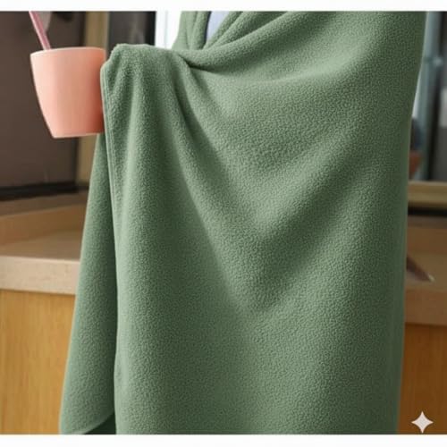 Image of Dribble Coral Fleece Weft Knitting 400gsm Bath Towel 70 x140cm | Ultra Soft, Quick Dry, Highly Absorbent | Lightweight & Skin-Friendly Towel for Bathroom, Gym & Travel, (Brown /Green /Pink, Pack of 3)
