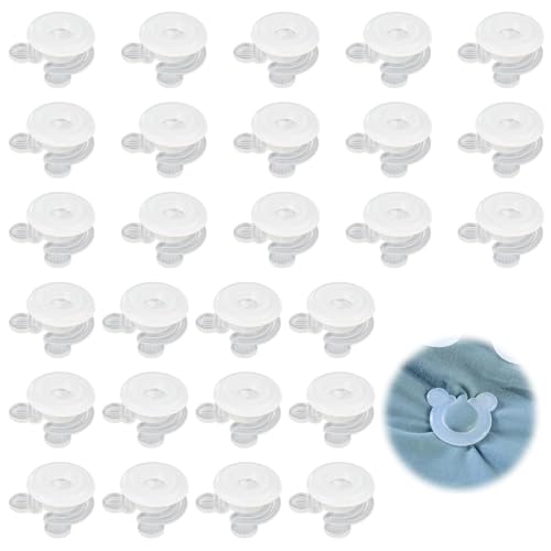 Wefaly 24 Pièces Couette Clip, Antidérapantes Pince Couette pour Garder la Couette en Place Transparent Housse de Couette Clip pour Couette de Chambre...