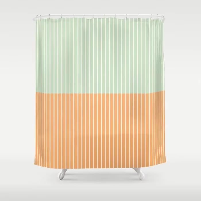 Rideau de douche polyester 180x180 cm imperméable à motif patchwork géométrique et moderne