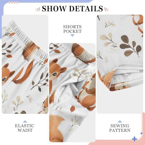 Pajama Bottoms, Pajamas Long Pant Cute Squirrels Lounge Wear Casual Sleep Pants Soft Pjs Sleepwear4