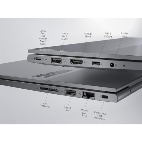 Image of Lenovo ThinkBook 14 G7 IML 2025 Laptop, 12-Core Intel Core Ultra 7 155U, 14 inch WUXGA IPS Touchscreen Display, Intel Graphics, 16GB DDR5 1TB SSD, Backlit Keyboard, FP, Thunderbolt 4, Wi-Fi 6, Win10 Pro