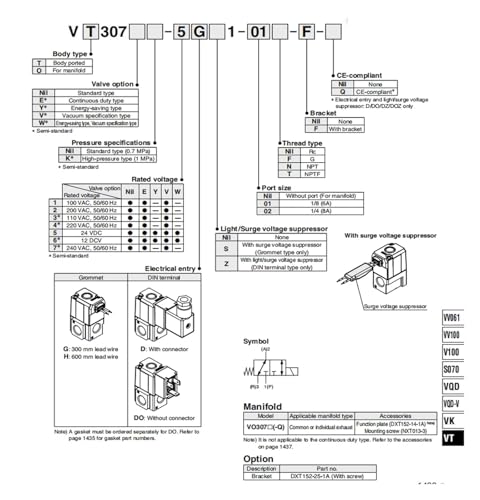 Électrovanne pneumatique VO307-3G1 à commande directe pour circuit d'air - 6