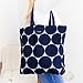 kate spade new york Canvas Tote Bag for Women, Cute Tote Bag for Teacher, Blue Canvas Beach Bag, Book Tote with Pocket, Joy Dot