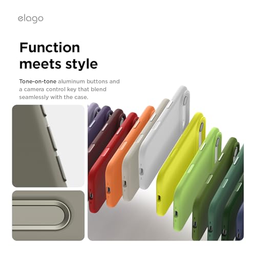 Image of elago for iPhone Air Case, Premium Magnetic Silicone Case, Compatible with MagSafe, Liquid Silicone Material, Protective Cover, Shockproof, Slim Phone, 6.5 inch (Medium Grey)