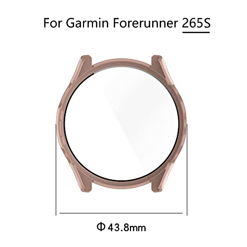 QINOUK Hard PC Case for Garmin Forerunner 265S with Built in Tempered Glass - Image 2