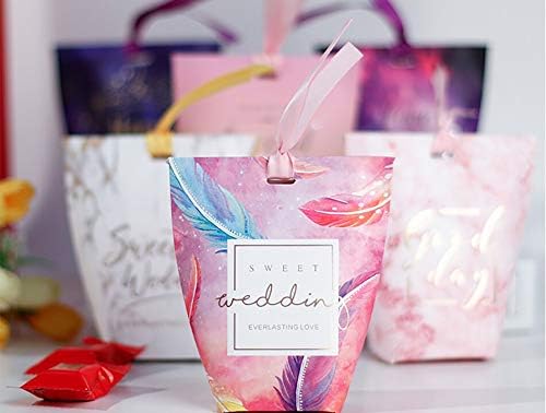 Printing Floras Sweet Candy Box Bridal Favor Gifts Chocolate Paper Bags 10pcs/20pcs/50pcs for Wedding Celebration Guests Favor AQ092 (Type D,50pcs)