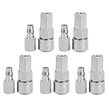 Air Quick Connector Pneumatic Pipe Fitting, Carbon Steel SF20 + PF20 Self Locking Set - Durable Plated, Easy One - Handed Installation for Industrial Use