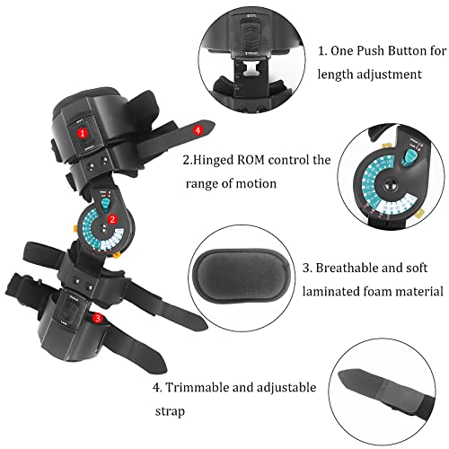 Hinged Rom Elbow Brace Post Op Elbow Brace With Strap Stabilizer Splint Arm Injury Recovery Surgery Support Fracture Rehabilitation Right Hand #TOP1