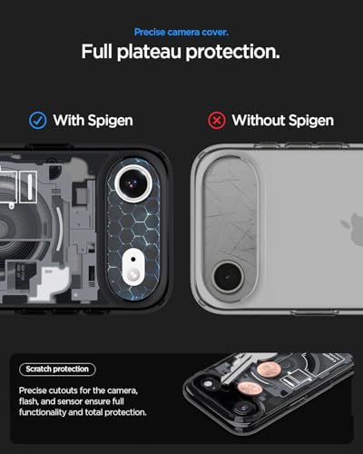 Image of Spigen Ultra Hybrid MagFit Back Cover Case Compatible with iPhone Air (2025), iPhone 17 Air Cover case (TPU + Poly Carbonate | Zero One Black)