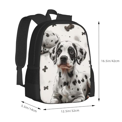 Large Capacity Digital Art Style Dog Pattern Design Backpack Large Multipurpose Bag Double Zipper Backpack Unisex 17 Inch3