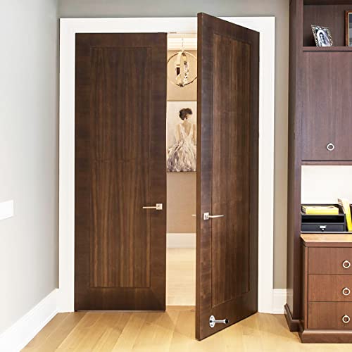 Door Stoppers, Door Stop For Bottom Of Door, 3.5 Inch Door Stops No Drill With Sound Dampening Rubber Bumper Tip, Stainless Steel Adhesive Door Stopper Wall Mounted Doorstops, Brushed Nickel, 2 Pack #TOP5