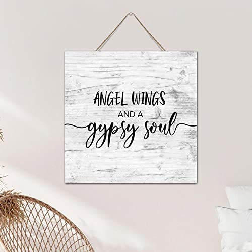 Décoration murale bois ailes d'ange pour libérer votre âme gitane