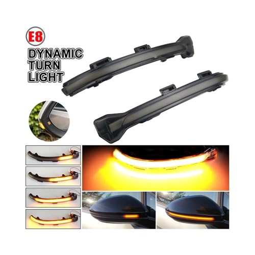 Luz de señal de giro dinámica LED con parpadeo secuencial para Golf 7 3