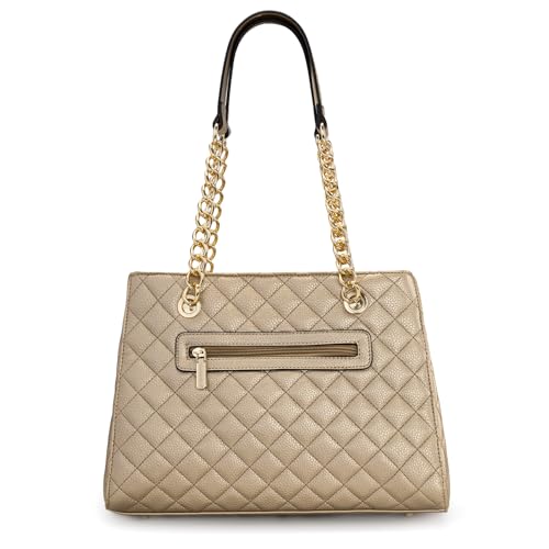 Montana West MEDIUM Tote Bag for Women Quilted Chain Handbags Shoulder Purse - Image 6