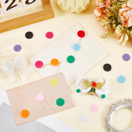 Mini cercles en tissu feutre prédécoupés 2cm pour petits tampons artisanaux