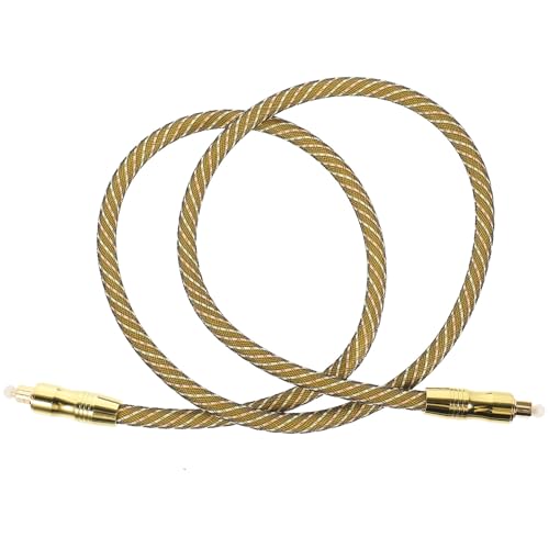 TEHAUX Optisches Audio kabel Digital Lichtleiter Kabel Quadratischer Stecker zu Stecker Vergoldete Anschlüsse Flexible Faserleitung Kompatibel für Soundbar und Tv fi Heimkino