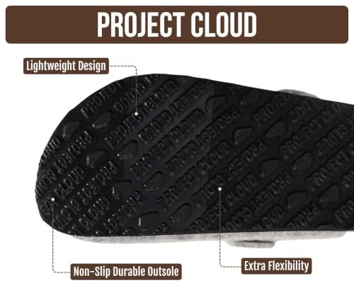 Image of Project Cloud 100% Genuine Leather Slip-ons Footbed Clogs for Women Sandals | Memory Foam Arch Support Slippers for Women; Trendy Slip-ons Women's Mules & Clogs Sandals; Non-Slip Outsole for comfort.