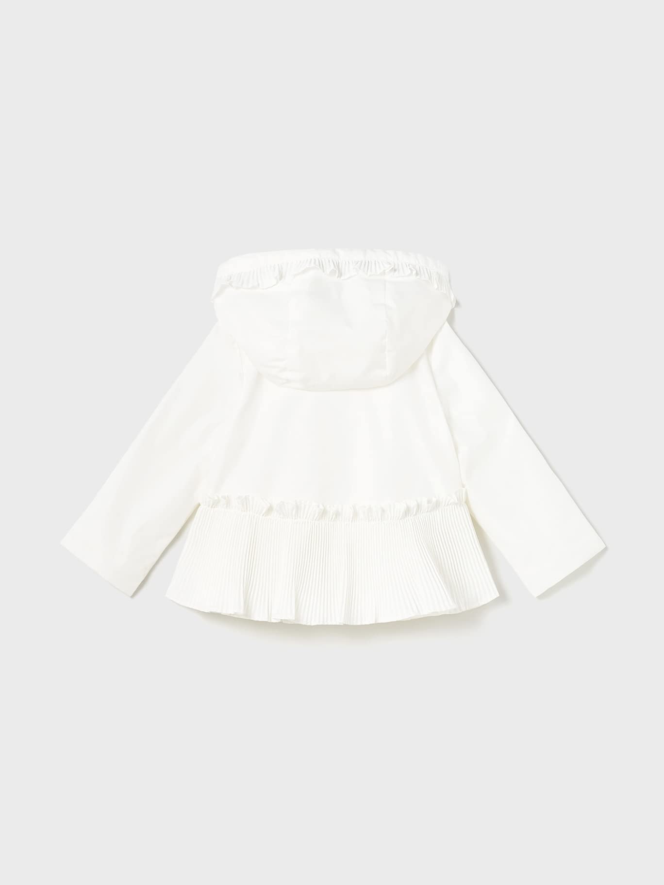 Mayoral Giacca Vento Plissettato per Bimba Bianco 12 Mesi (80cm)