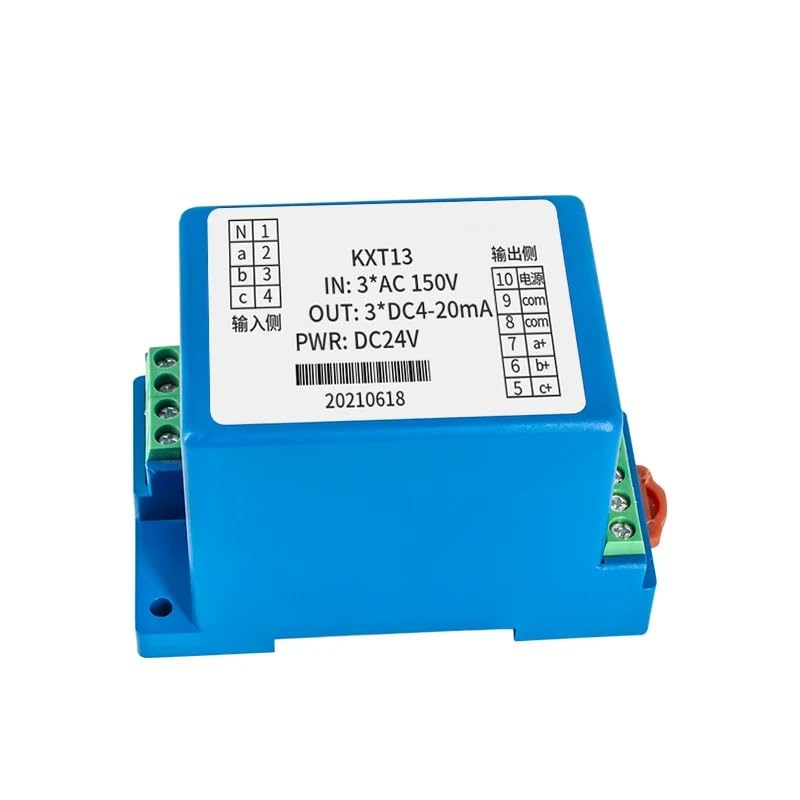 Capteur de tension alternative triphasé 3/4 fils AC 0-600V et convertisseur analogique 4-20mA