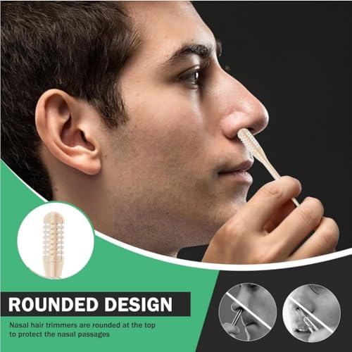 Image of CEKEE Manual Nose Hair Remover Wooden | Portable Nose Hair Cutter for Men & Women | Painless Manual Nose Hair Trimmer & Ear Nose Hair Removal Tool | Non-Electric Nose Hair Cutter