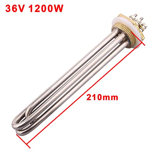 DERNORD 36V Warmwasserbereiter Element 1200 Watt 1.25Inch 41.9MM Kupfer Flansch Heizelement Ersatzteil