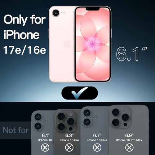 Image of JETech Magnetic Cover Case for iPhone 17e (2026) / iPhone 16e Compatible with MagSafe, Shockproof Phone Bumper Cover, Anti-Scratch Clear Back, 6.1-Inch Display (Soft Pink)