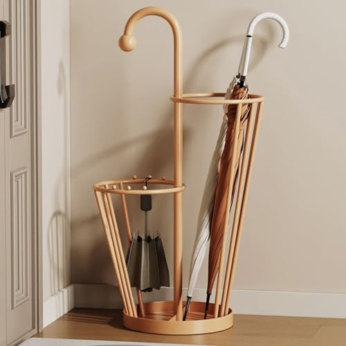 Porte-parapluies beige durable au design élégant épuré