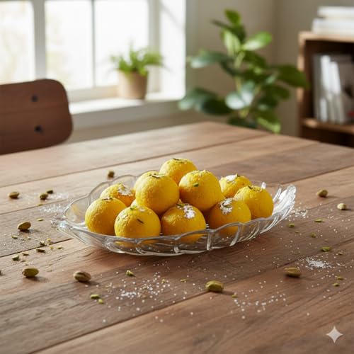 Image of Elegant Crystal Clear Leaf Shaped Serving Dish Set of 1, Decorative Glass Platter for Snacks, Candies, Fruits Multipurpose Table Centerpiece & Jewelry Trinket