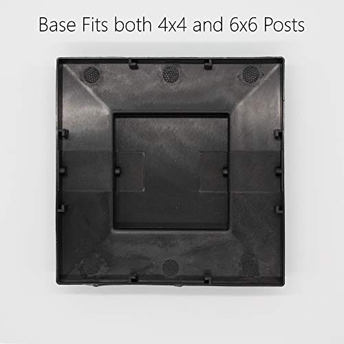 Davinci Premium Solar LED Post Cap Light – Outdoor Light for Fence Deck or Patio - Solar Powered Caps, Warm White Lighting, Aluminum, Lamp Fits 4x4 or 6x6 Posts (1 Pack)