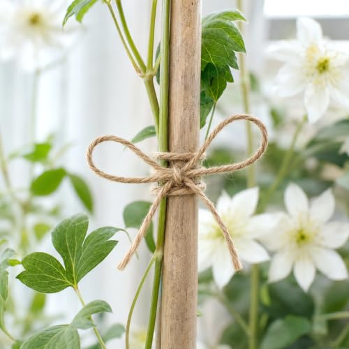Image of KINGLAKE Natural Jute Twine String - 984 Feet 2mm Twine String for Crafts | Jute Rope Twine for Gift Wrapping Christmas Packing Arts Decoration Wedding Gardening