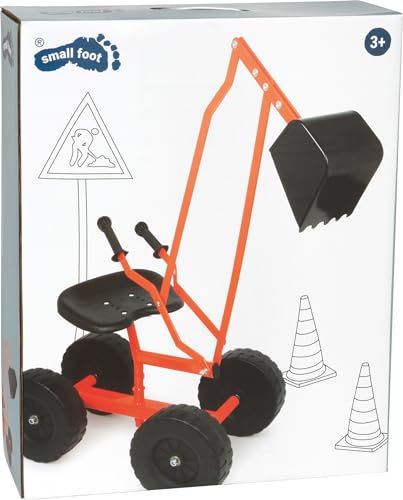 small foot Bagger mit Schaufel und Rädern für Kinder, Sandspielzeug, 360° drehbar, ab 3 Jahren, 4628