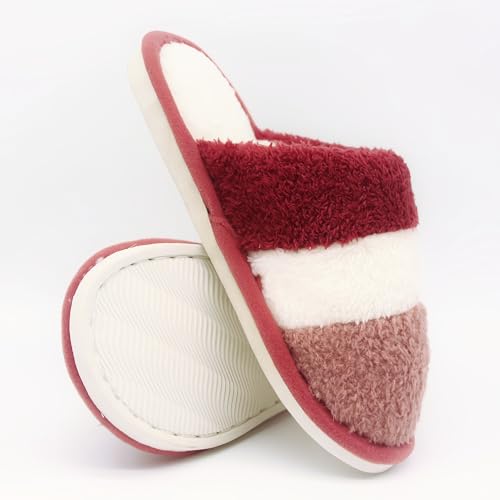 Women's & Men's Unisex Slippers - Ultra Comfortable, Soft & Fuzzy Winter Indoor House Slippers - Beige, Adult Size2