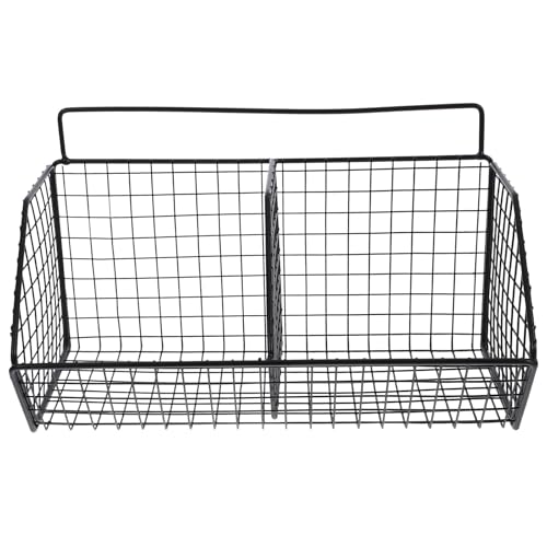 FUOYLOO Cesta Diseño Multifuncional Compartimentos y de Espacio de Ajo de Montaje en Pared de Acero al Carbono para Cocina Organizada y Elegante