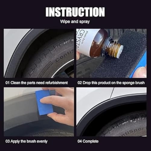 Image of RuRi Crystal Coating for Car (30ml): Ceramic Coating, Hydrophobic Finish Spray, Advanced UV Technology, Extreme Gloss, and Easy DIY Application for Car & Bike, Home (Pack Of 2)