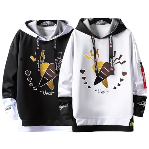 ウマ娘 パーカー 長袖 タマモクロス cos同型 ニンジン かわいい 白/黒 フード付き 上着 スポーツ スウェット 痛い服 薄手/厚手 おしゃれ シンプル トップス プレゼント (白,2XL-厚手) [並行輸入品]のサムネイル