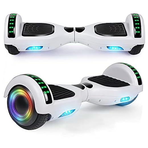 LIEAGLE Hoverboard, 6.5" Self Balancing Scooter Hover Board with UL2272 Certified Wheels LED Lights for Kids Adults(A02 White)