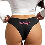Sexy Tanga für Damen Dirty Yes Daddy Lingerie Daddys Slutty Clothes Black Naughty Panties Funny Panty Candy Underwear