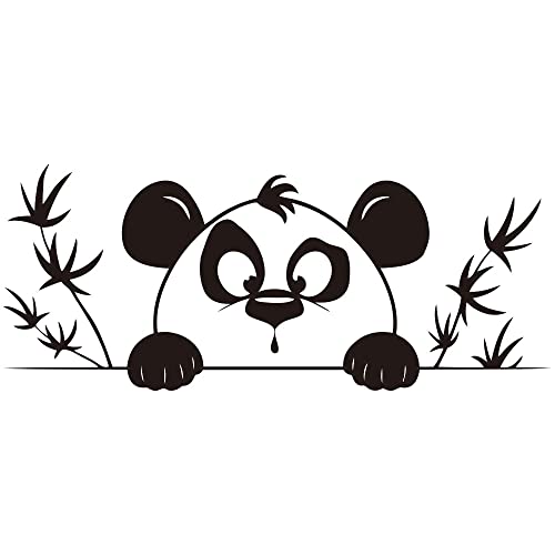 Adhesivos de Pared Panda y Bambú, 9x22 pulgadas, PVC removible miniatura 1