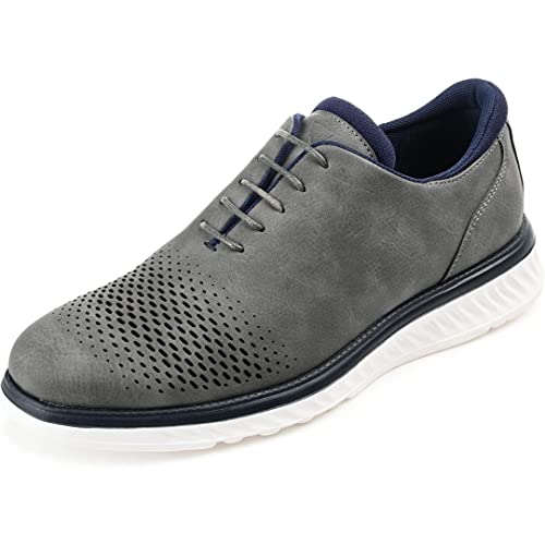Vance Co. Men's Demar Tru Comfort Foam Lace-up Casual Dress Shoe - Grey, Size: 10