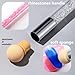 SQULIGT Resin Nail Art Palette and UV Gel Gradient Sponges Pens with 4 Pcs Replacement Head, Nail Sponges for Ombre Double Head Brush for Nail Art Manicure DIY Tools(Pink)