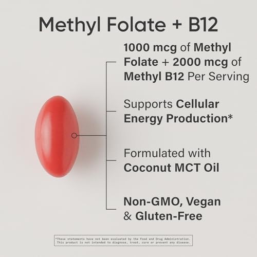Sports Research 5-MTHF Methyl Folate with Methylated B12