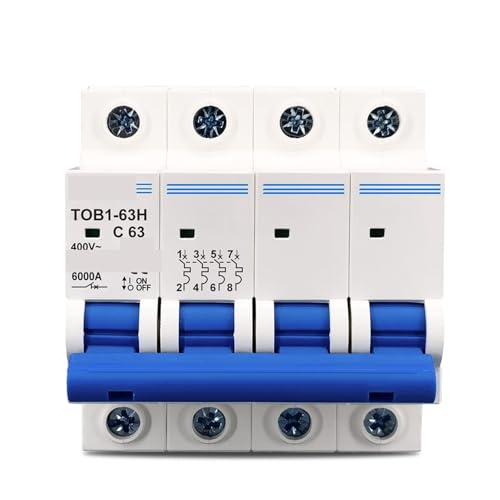 Disyuntor MCB 4 polos CA para cuadro eléctrico residencial de 16A y 230V