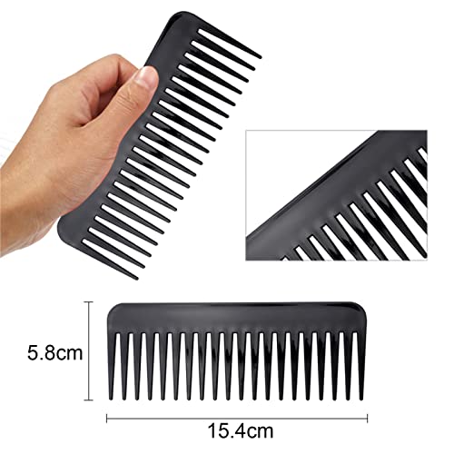 luoshaPUCY Haarkamm, Breiter Zahnkamm Antistatischer Haar grob Kamm Hair Comb Damen Friseur Styling Kamm für Männer und Frauen Herren (Schwarz)