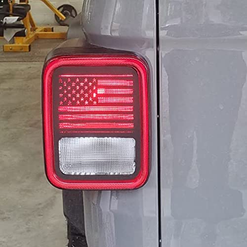 Tail Light Cover Taillight Guard For Jeep Gladiator Jt 2018-2022 Only Factory Oem Halogen Tail Light Us Flag Black #TOP7