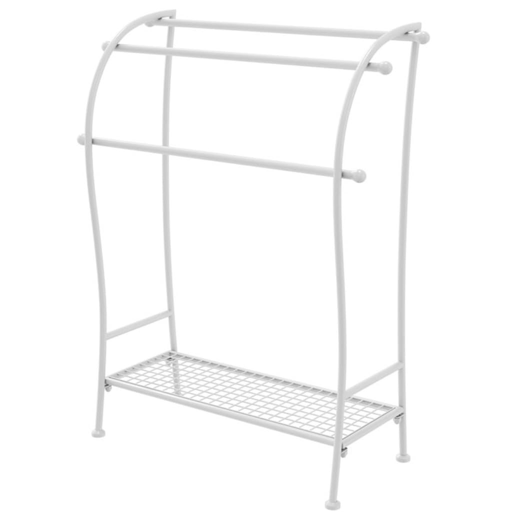 Dkrahrjj White Towel Rack Standing Towel Rail Metal Bathroom Towel Holder Stand 3-Tier Towel Stand Bath Towel Holder