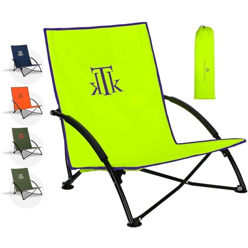 kTk KONTIKI Chaise de Plage Pliante Premium 2,7 kg avec Sac | Élégant, Confortable et ultraléger | Chaises de Jardin, de Camping et de Piscine | Chaise de...
