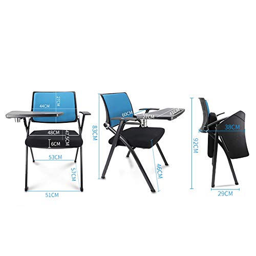 Chaise de rédaction pliante pour bureau et conférence avec table